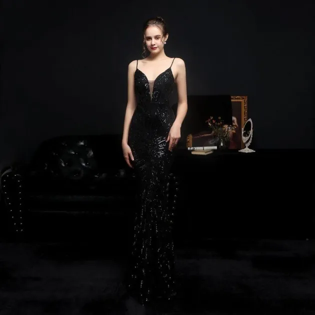 Sequined Mermaid Evening Dress