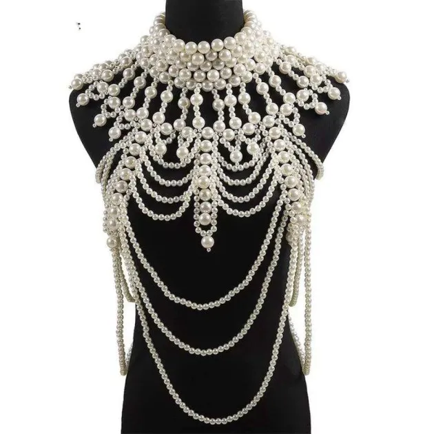 Pearl Shawl Shoulder Chain