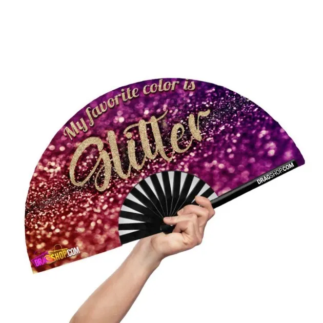 Bamboo Clack Fan my Favorite color is Glitter