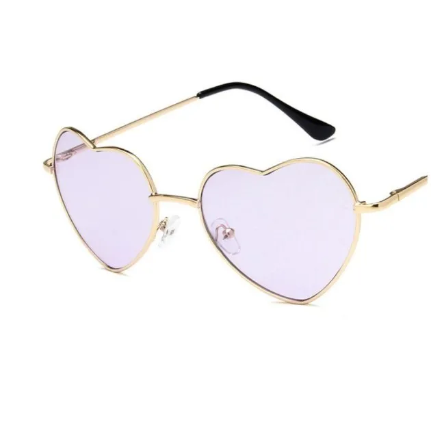 Womens Retro Color Gradient Love Sunglasses