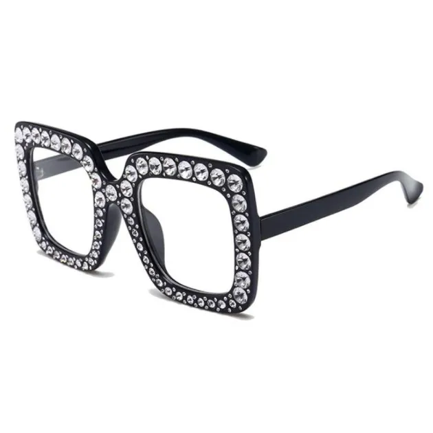 Big frame with diamond sunglasses