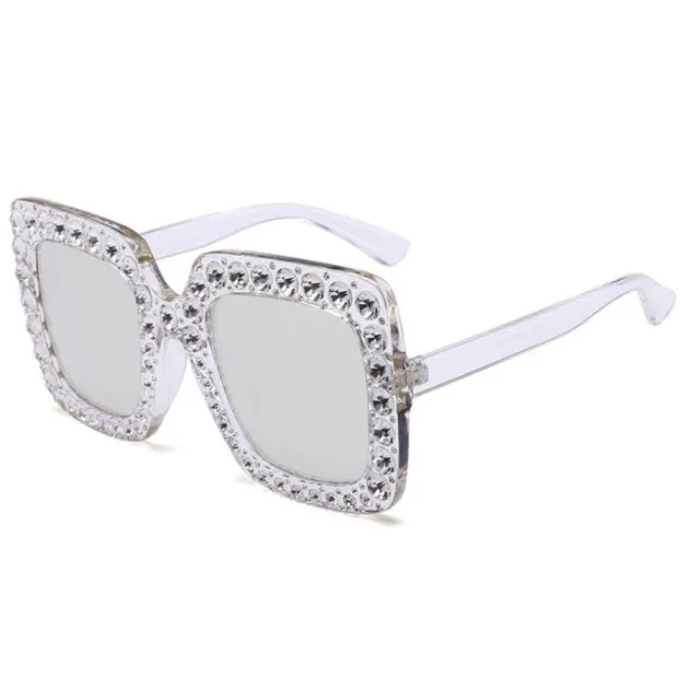 Big frame with diamond sunglasses