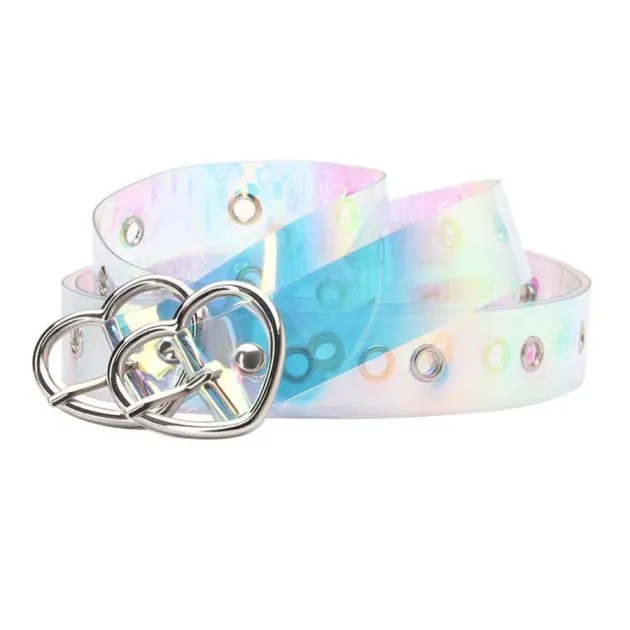 Pvc Transparent Colorful Eye Belt, Trendy All-Match Decorative Belt