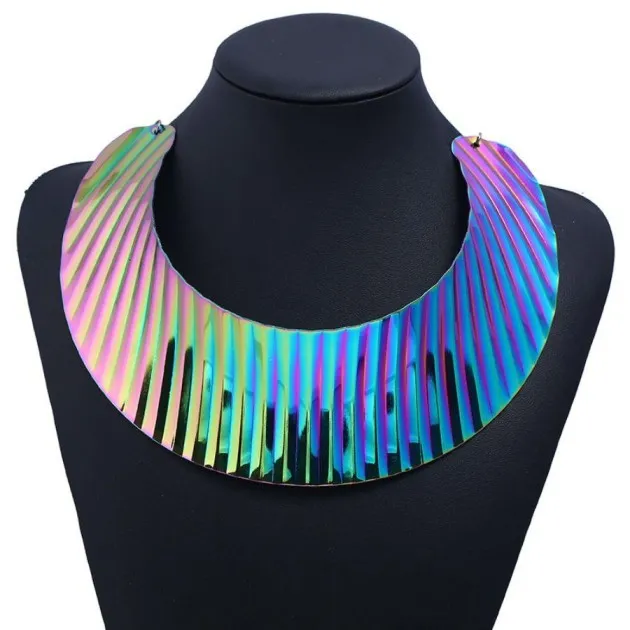 Multicolour Metal Choker Necklaces