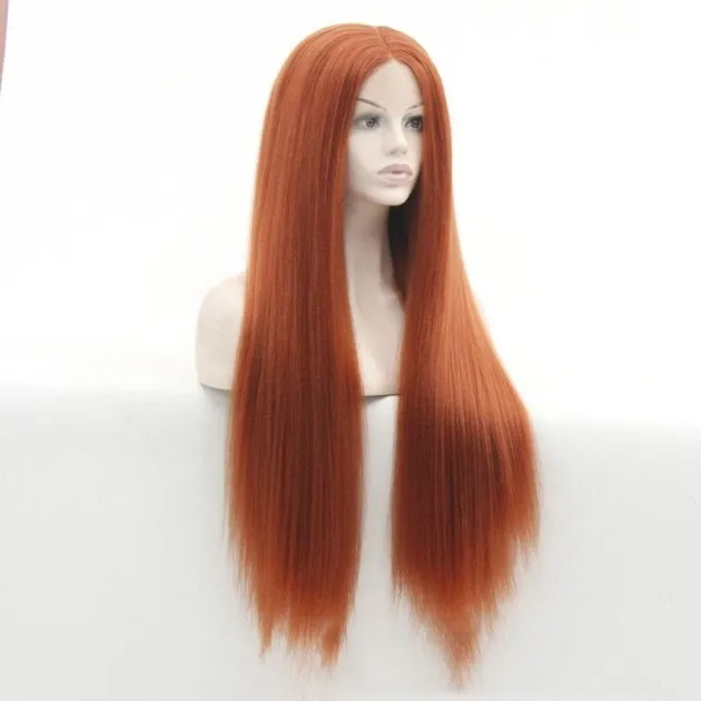 Caroline Front lace long straight hair