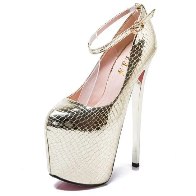 Zapatos Emery Super Stiletto con plataforma brillante