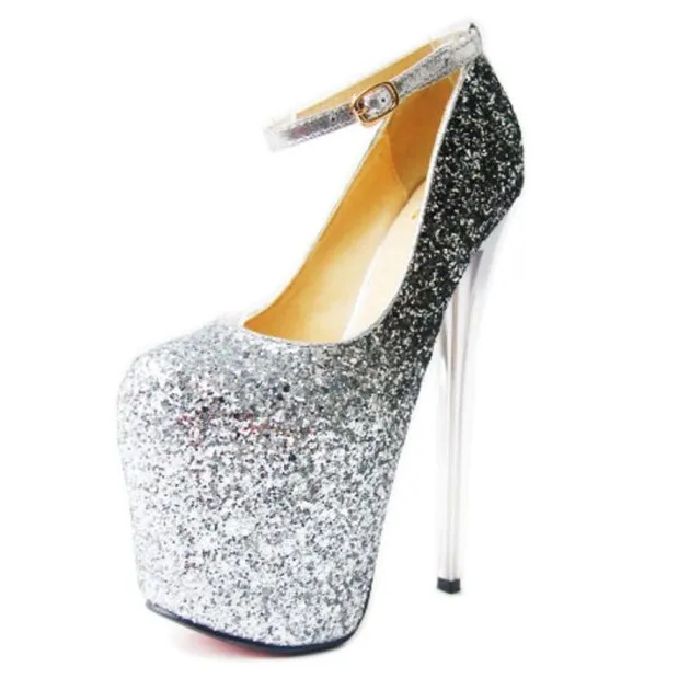 Quinn Super High Stiletto Heel 19cm Sequins Nightclub