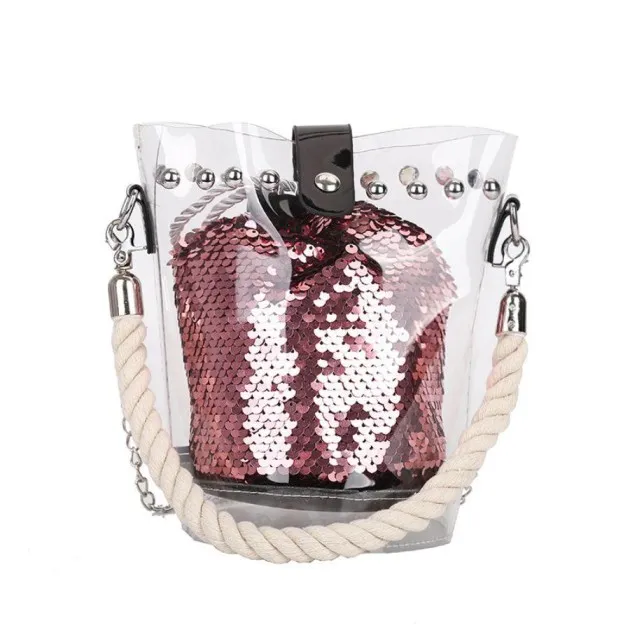 Bolso de lentejuelas en Transparente