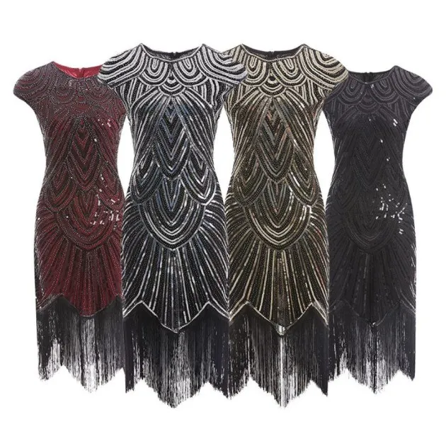 Fringed braid sequin dress Great Gatsby