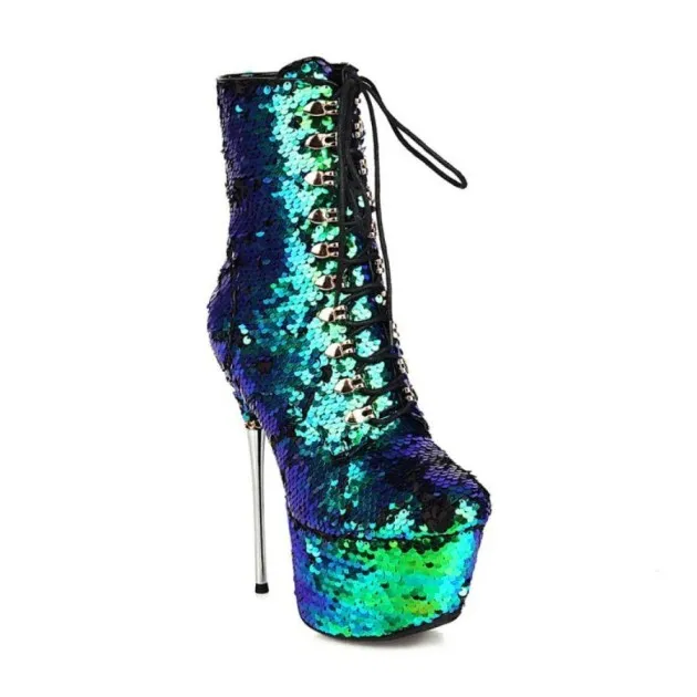 Iris Gradient Sequined Boots