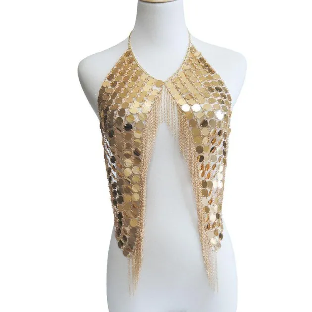 Handmade sequin body chain Ximena