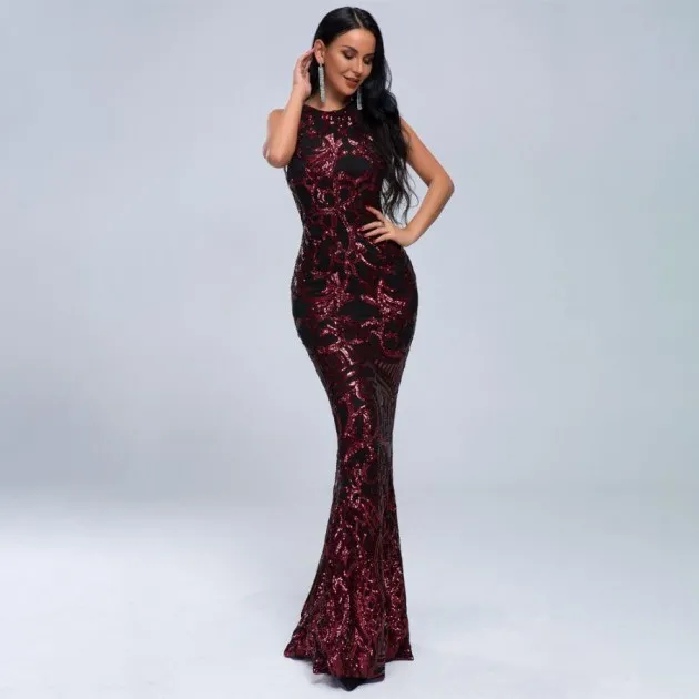 Retro sequin party evening dress Lyla