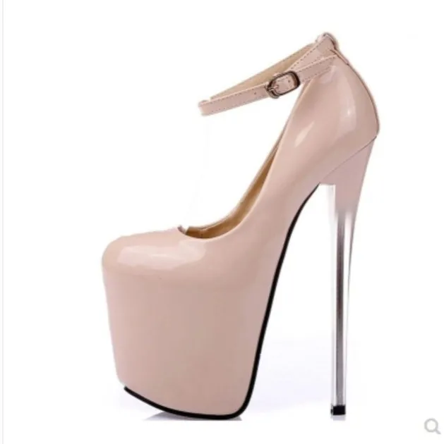 Super high-heeled nightclub leather shoes hate sky high Sloane