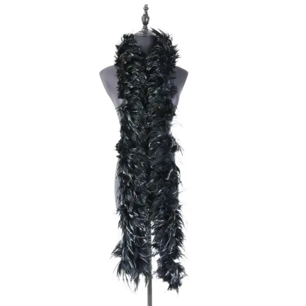 Feather Stripe Scarf Boa