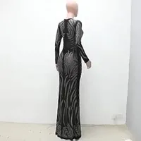 See-through Fishtail Package Hip Dress Host Style