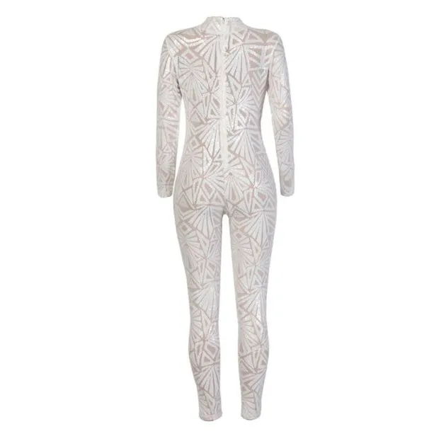 Sequins Nightclub Suit Jumpsuit High Elastic