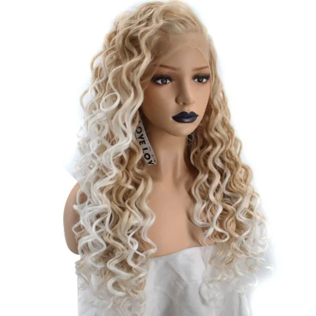 Small Volume Chemical Fiber Hair Front Lace Wig