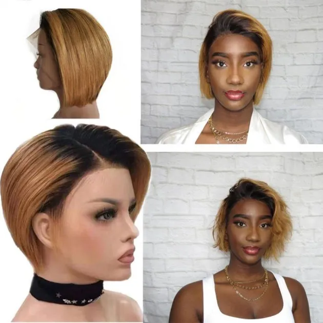 Reality Wig Short Hair Lace Human Hair