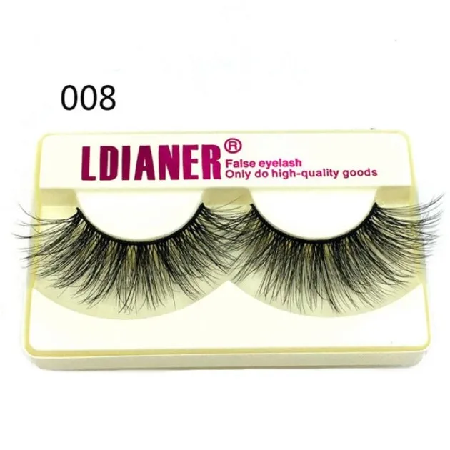 100% Mink Eyelashes 25mm Wispy Fluffy Fake Lashes