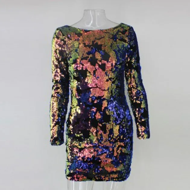 Sequins tights buttocks dresses neckwear sequins and round neckwear