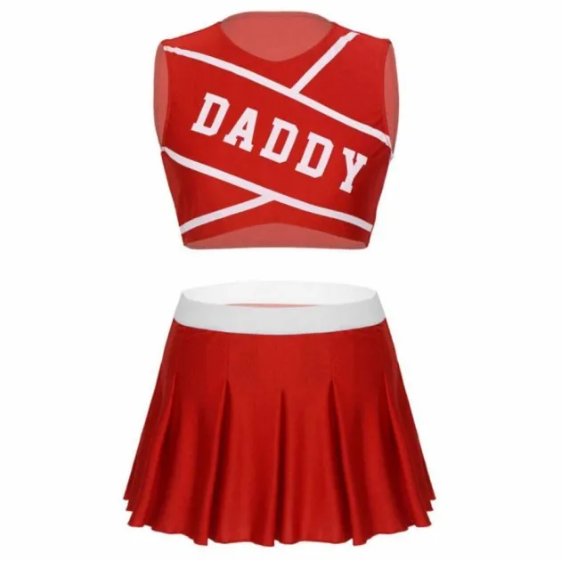 cheerleader cosplay kostuum Pailletten minirok Fancy Dress