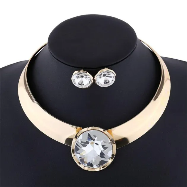 Jewel necklace earring set