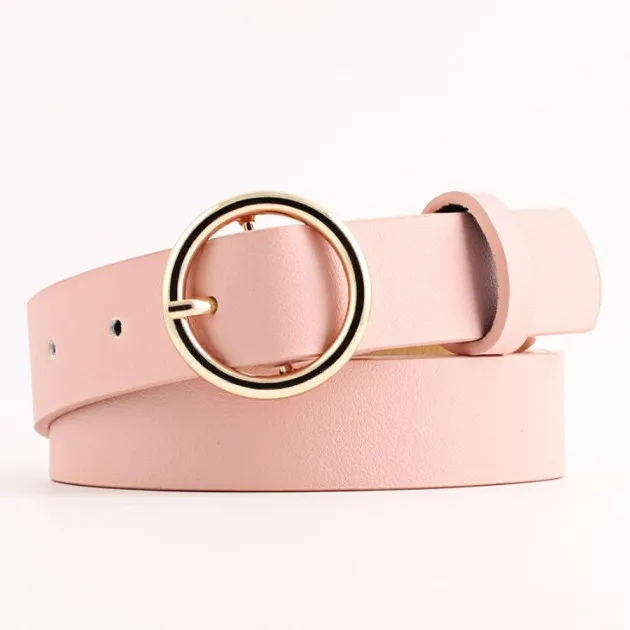 round buckle belt women