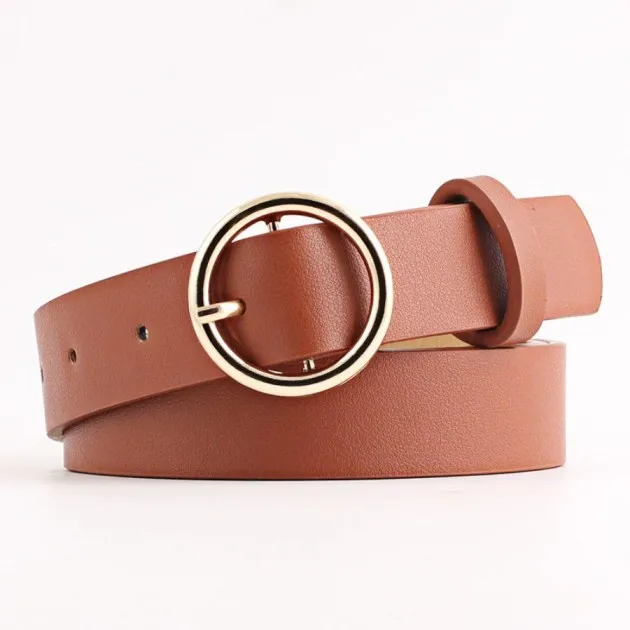 round buckle belt women