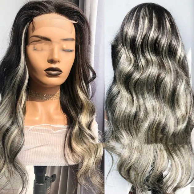 Reality Wig Lace Straight Body Wave-pruiken van echt haar