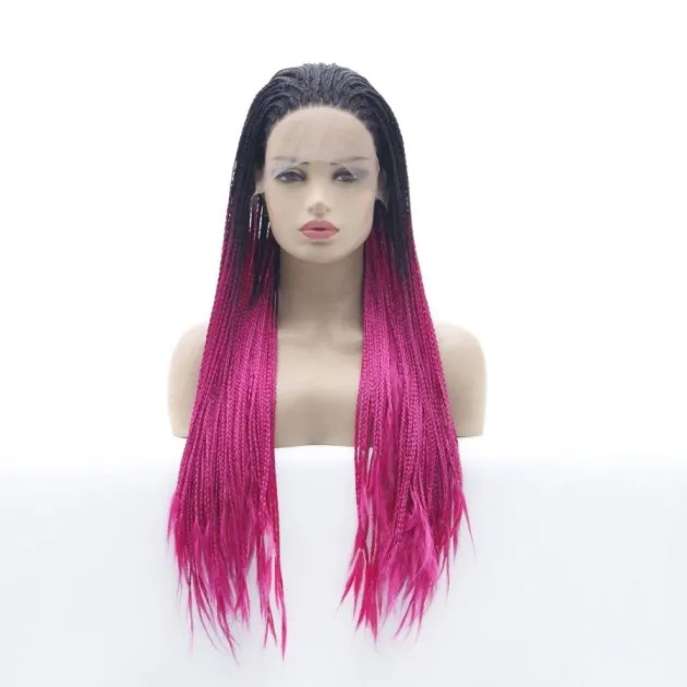 Double Braided Wig Purple