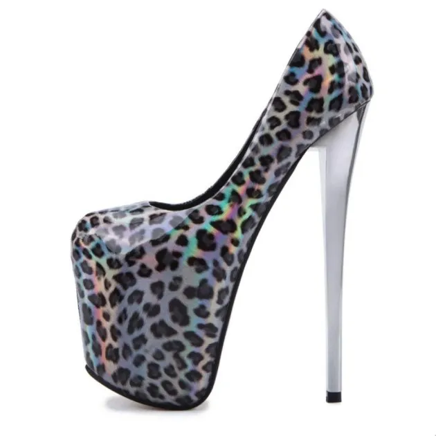 Super High Stiletto Gradient Leopard Print Evelyn