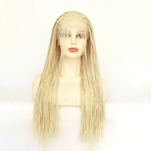 Chemische vezel Lace Wig Hoofddeksels Babyhaar Driestrengige vlecht