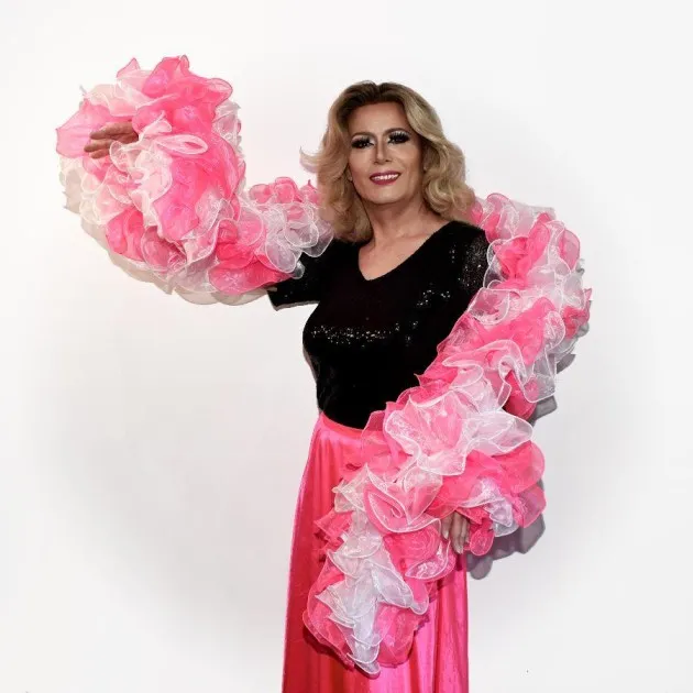 Duo Colors Organza Ruffle Boa Drag Queen