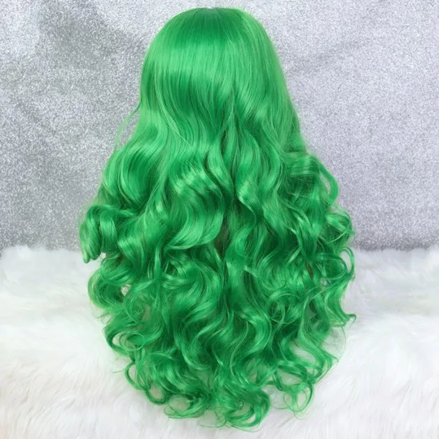 Green Big Wave Front Lace Wig