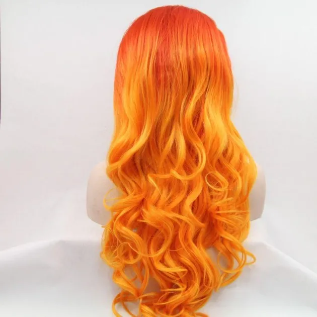 Lace Wig Big Wave Two Tone Red Orange