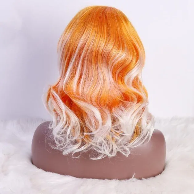 Fashion ombre wig Orange White
