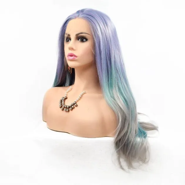Mermaid colors ombre wig