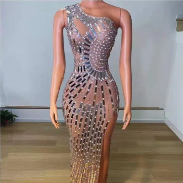 Vestido ajustado de mosaico