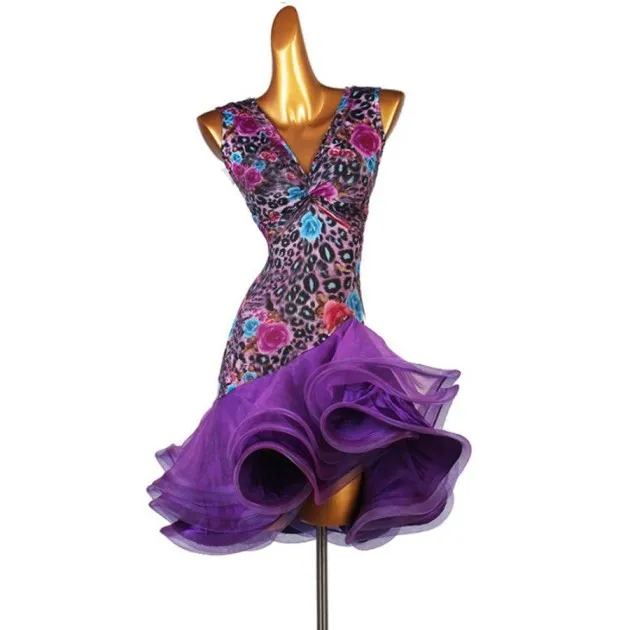 V hals Latin Professionele Dans Jurk 943 nl DragShop
