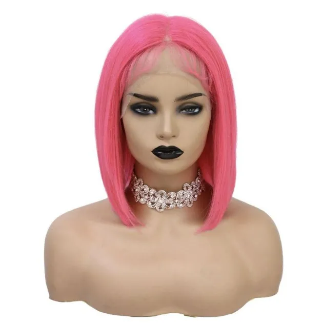 T-shaped Front Lace Bob Head Wig