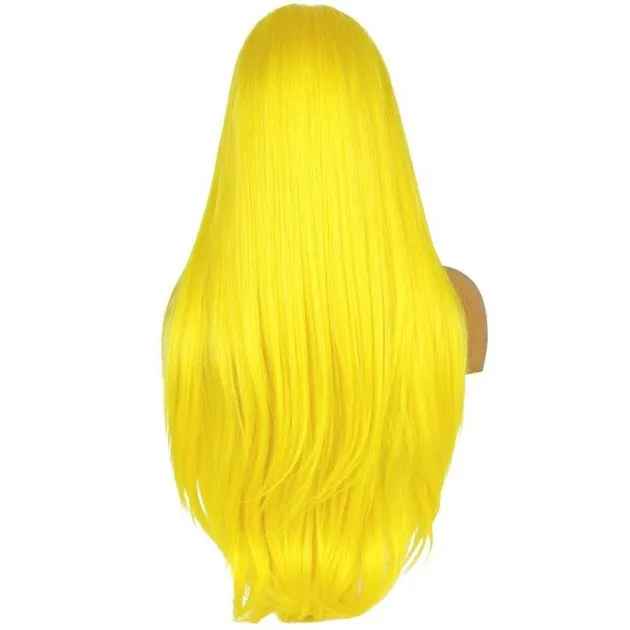 Trendy Yellow High Temperature Silk Wig