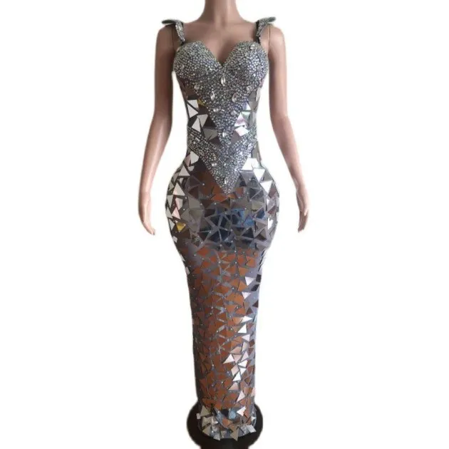 Elegant Long Sleeve Slim Fit Sequin Dress