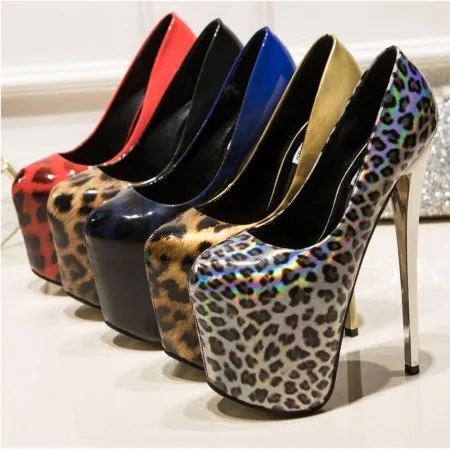 Super High Stiletto Gradient Leopard Print Evelyn