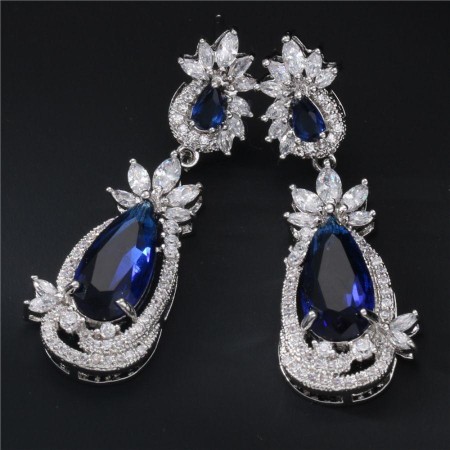 Retro Zircon Drop Earrings