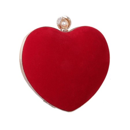 Heart-shaped Dinner Bag With Pearls