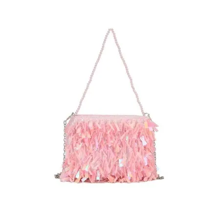 Bolso De Mano Con Borla De Lentejuelas Retro De Moda