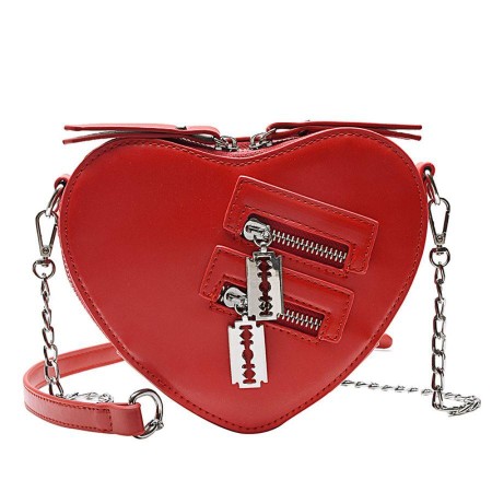 sexy heart chain small satchel