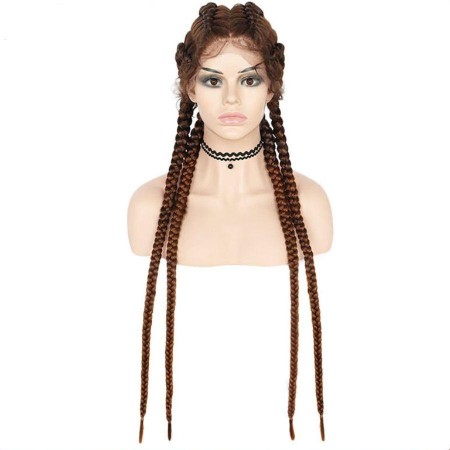 Front Lace Four-Strand Braid Mila