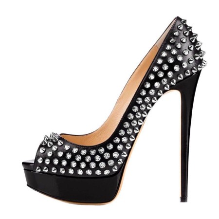 Rivets Super High Heel Shoes