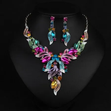 Power Of 3 Necklace Earring Combi